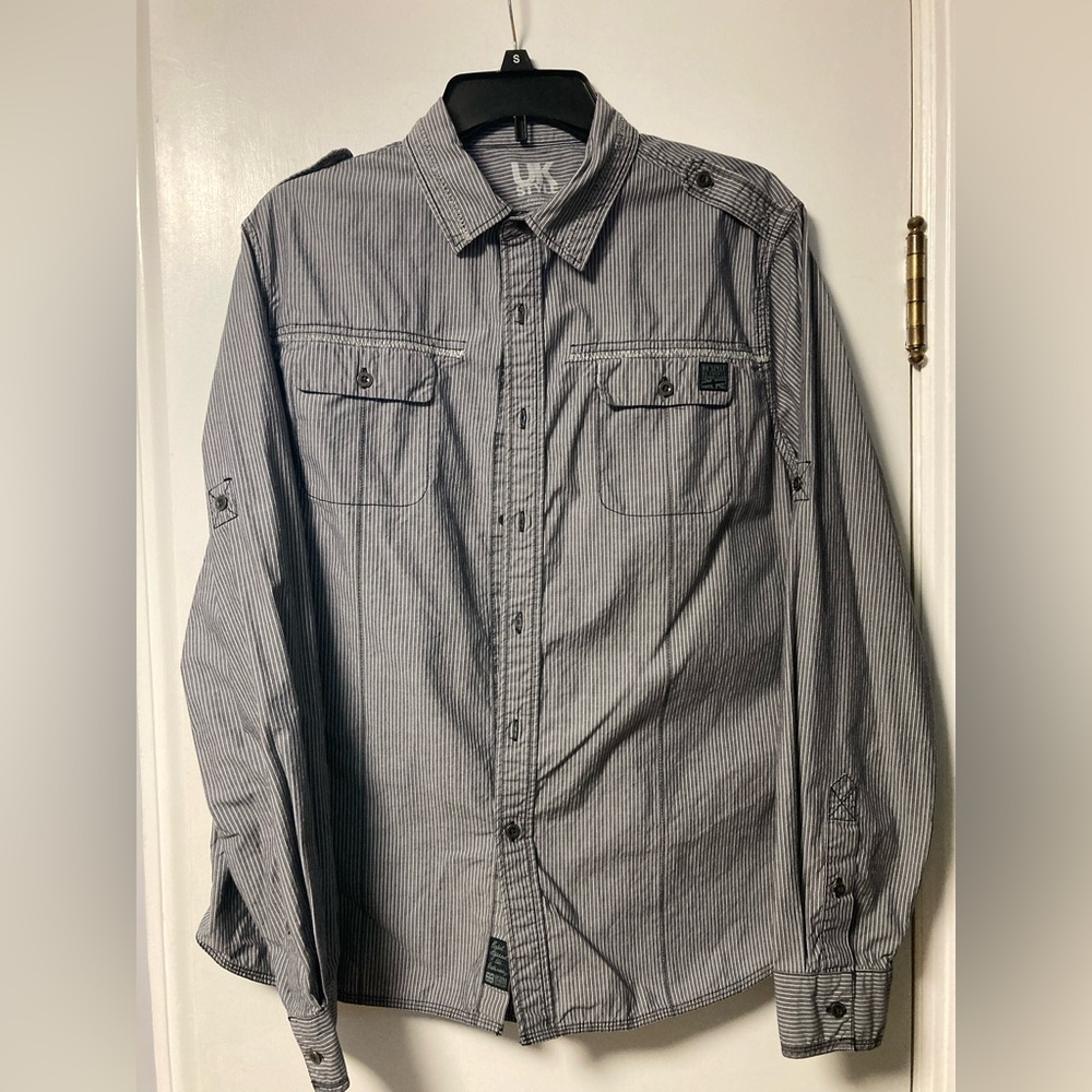UK Style French Connection Mens Button Shirt Large